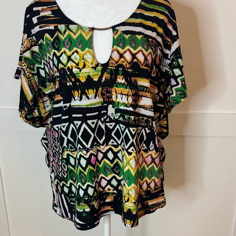 Julie Multicolor Abstract Print Women's polyester Top size small